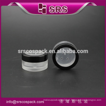 SRS amostra livre transparente plástico mini 5g recipiente de pó solto, frasco cosmético claro